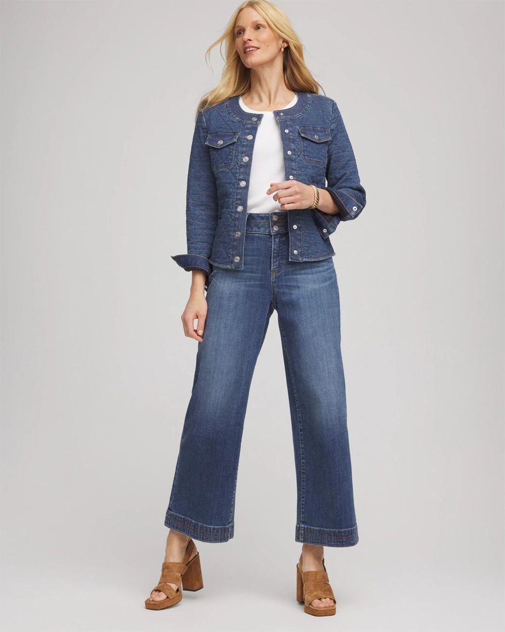 ⭐︎chiili Denim Jacket Quilted Denim Jacket | Chico's